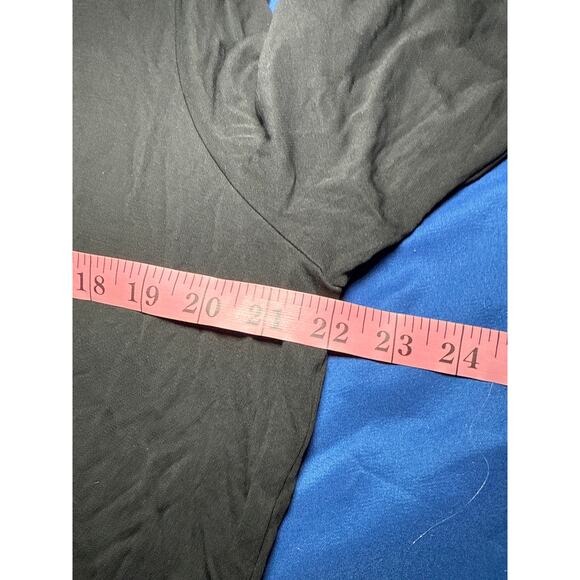 Eileen Fisher black sequin 100% silk 3/4 sleeve top womens large luxury career - Picture 6 of 8